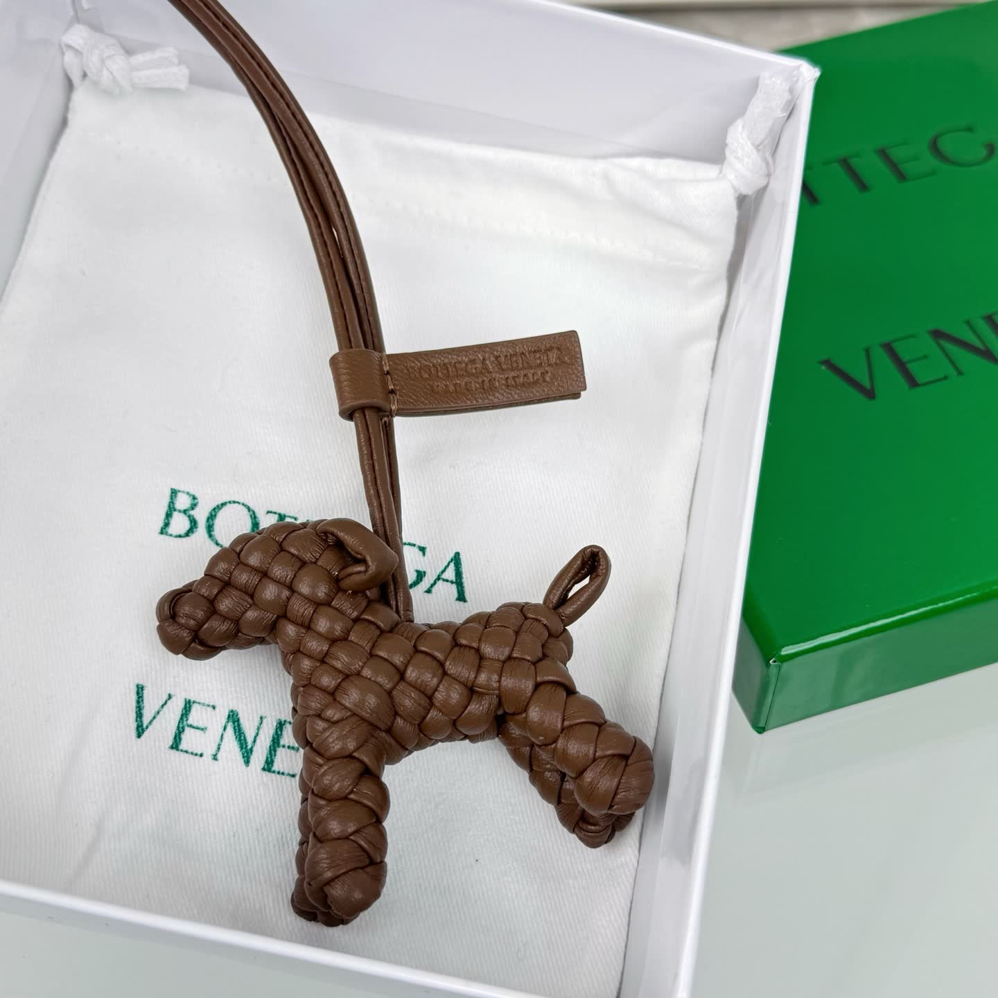 Bottega Veneta Leather Keychain
